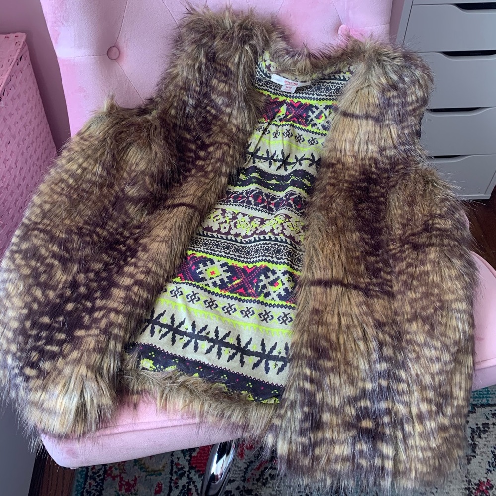 Faux fur vest